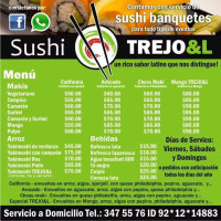 Sushi Trejo&l menu