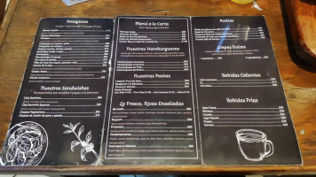 Casa Valery menu