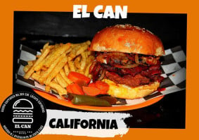 El Can Burgers Beer food