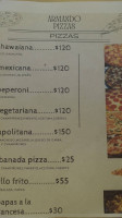 Armando Pizza menu