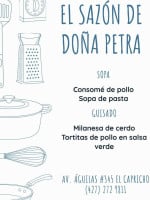 El Sazón De Doña Petra menu