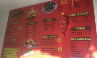 Taquería “el Fogoncito” menu