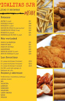 Picalitas Sjr menu