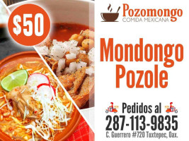 Pozomongo menu