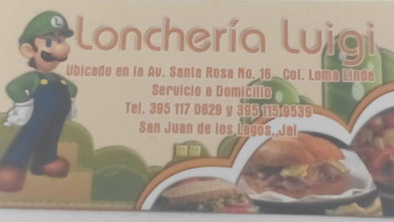 Loncheria Luigui menu