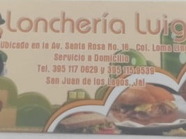 Loncheria Luigui menu