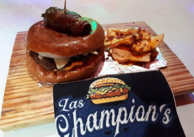 Las Champion's Burger food