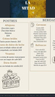 La Mitad Mas Uno menu