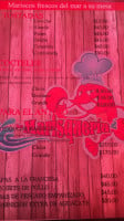 Marisquería menu