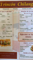 Taquería El Rincón Chilango menu