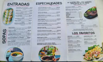 La Finca Teotihuacán menu