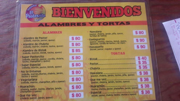 Taqueria El Pastorcito menu