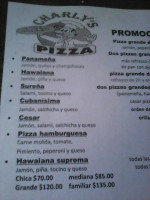 Charly's Pizza menu