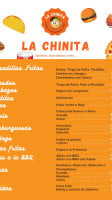 Antojitos Mexicanos La Chinita menu