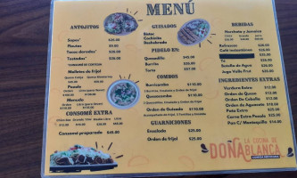 La Cocina De Doña Blanca menu