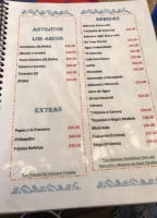 Lonchería Los Arcos menu