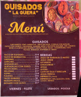 Guisados La Güera menu