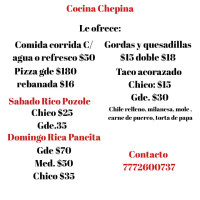 Tu Comida En Fa menu