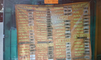 Cenaduría Los Abuelos menu