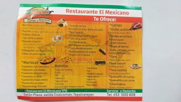 El Mexicano menu