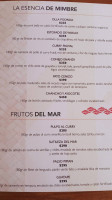 Mimbre menu