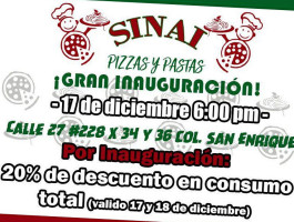 Sinai Pizzas Y Pastas food