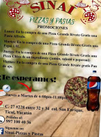 Sinai Pizzas Y Pastas food