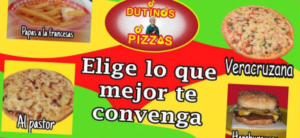 Dutinos Pizzas. food