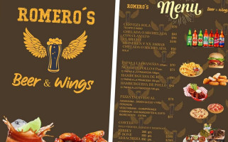 Romero´s Beer And Wings food