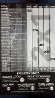 Gino´s Pizza menu