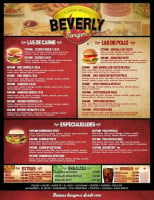 Beverly Burgers menu