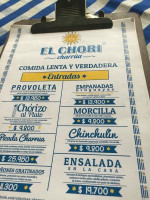 El Chori Charrúa menu