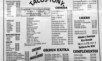 Don Trini menu