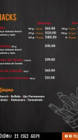 Pizzarella menu