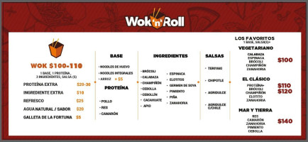 Wok 'n ' Roll Tampico menu