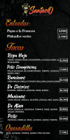 Santaco menu