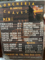 Loncheria El Amigo Chavez menu