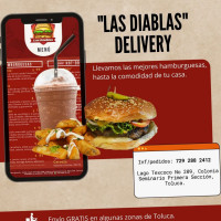 Las Diablas Hamburguesas food