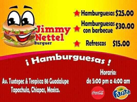 Jimmy Burguer menu