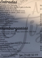 A La Tiznada menu