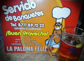 La Paloma Feliz food