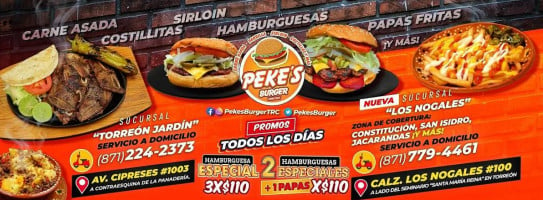 Peke's Burger Los Nogales food