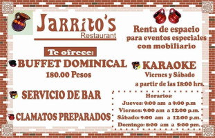 Jarritos Tecate menu