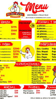 Pollo Feliz menu