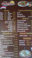 Taqueria Guadalajara menu