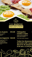 Desayunador La Carreta menu