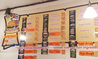 Hamburguesas El Cubano menu