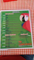 Mr. Guacamayo menu