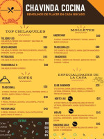 Chavinda Cocina menu