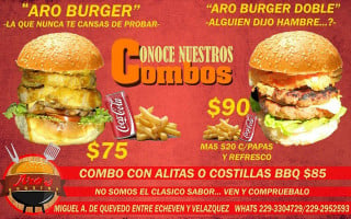 Aro's Burgers food